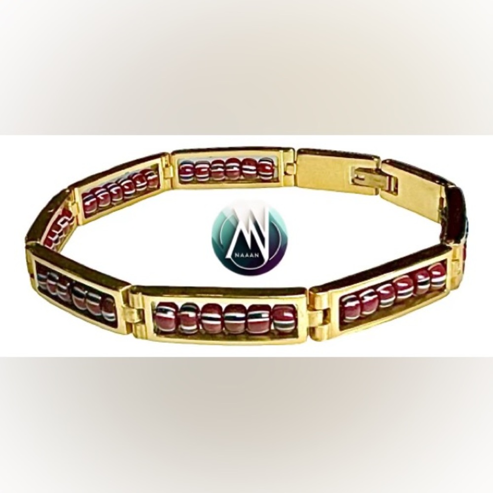 Stainless steel ilde de Oya Bracelet (Czech Beads) yoruba religion afric…